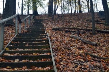 the stairs of the stations