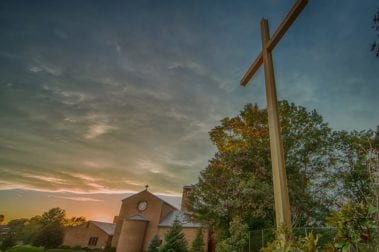 the steel cross over the TOR Friary